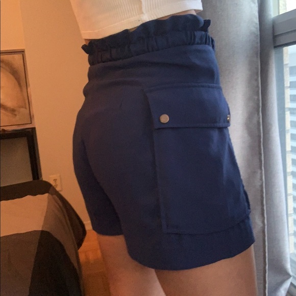 Royal blue high waisted shorts - Picture 2 of 8